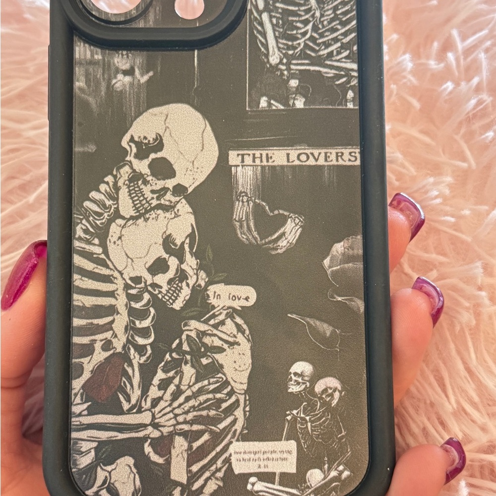 Skeleton Lovers Phone Case - Black
